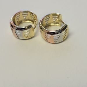 18k gold plated hoops